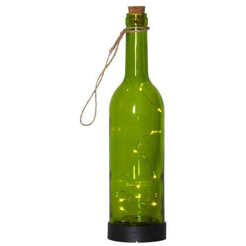 фото Садовый светильник magic bottle, солнечная батарея, зелёный, 10 тёплых белых микро led- огней, 31 см, star trading 480-29