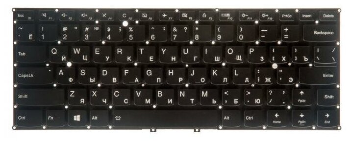Клавиатура для ноутбука Lenovo Yoga 920, 920-13IKB черная с подсветкой