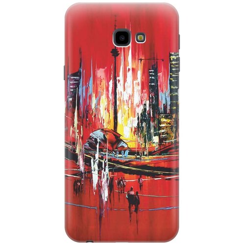 фото Силиконовый чехол на samsung galaxy j4+ / самсунг джей 4 плюс с принтом "акварельный город" gosso