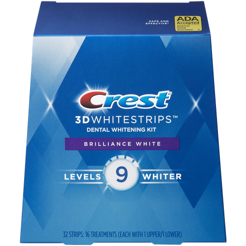 Купить Crest 3D Whitestrips Brilliance White – Отбеливающие полоски для зубов, Полоскание и уход за полостью рта