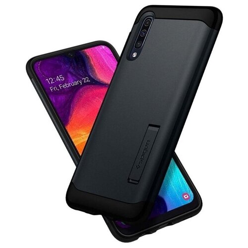 фото Защитный чехол spigen для galaxy a50 - slim armor - черный - 611cs26203