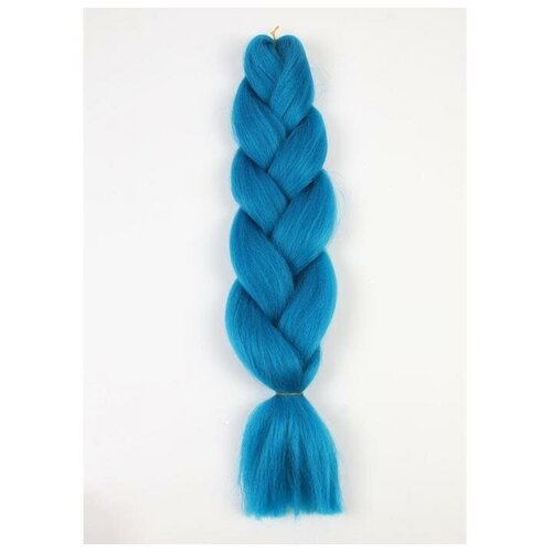 Купить Канекалон однотонный 60см 100гр ZUMBA гофр AY30 светло-синий подложка QF 5267934, Queen Fair, искусственные волосы