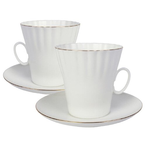 Набор из 2х чашек с блюдцем кофейная. Императорский фарфоровый завод. Форма 