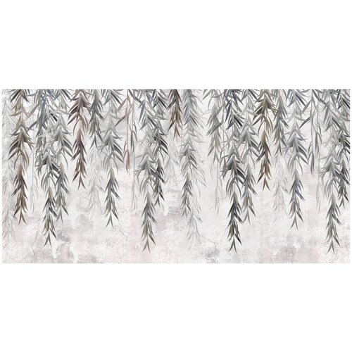 Фотообои Уютная стена Ниспадающие ветви с листьями 540х270 см Бесшовные Премиум (единым полотном)