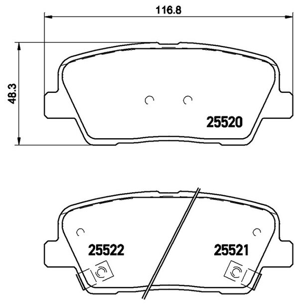 Колодки Зад Kia Sorento Ii Xm 11/10=> Brembo арт. P30063