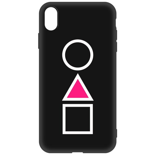 фото Чехол-накладка krutoff soft case игра в кальмара-символы для apple iphone xs max черный krutoff group