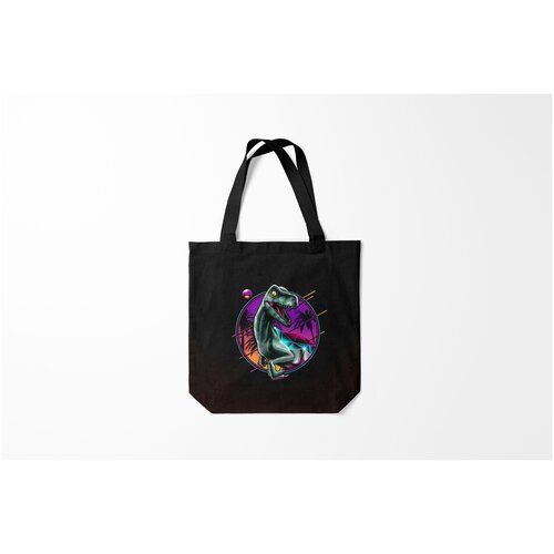 фото Сумка-шоппер / 40х40 см / неоновые принты / надписи неон burnettie