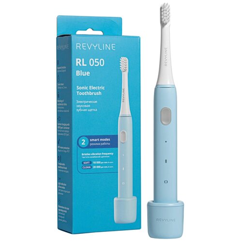 Электрическая зубная щетка Revyline RL 050 голубой цвет Blue, Ревилайн звуковая щетка