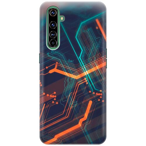 Силиконовый чехол Микросхема на realme X50 Pro / Рилми Х50 Про матовый soft touch силиконовый чехол на realme x50 pro рилми х50 про с 3d принтом patriot черный