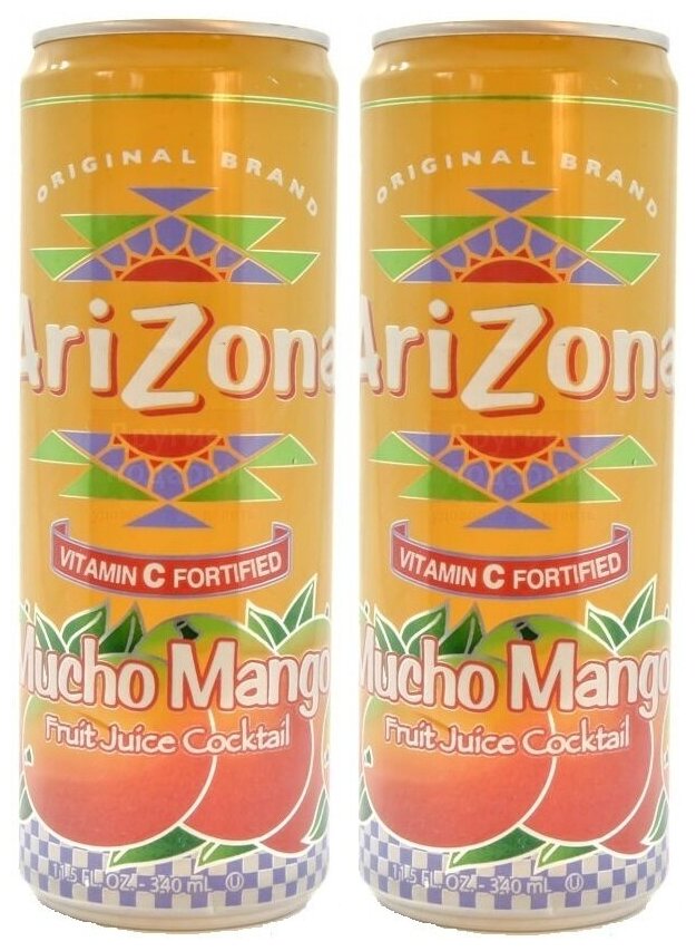 Напиток Arizona Mucho Mango / Аризона Мучо Манго 340 мл. х 2 шт. (США)