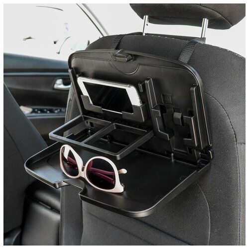 фото Airline столик airline atc-f-01 на спинку сиденья, складной, черный, 29х18х2.5 см