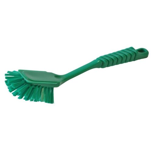 Щетка для мытья посуды Hillbrush со щетиной средней жесткости зеленая рукоятка 270 мм, 781078