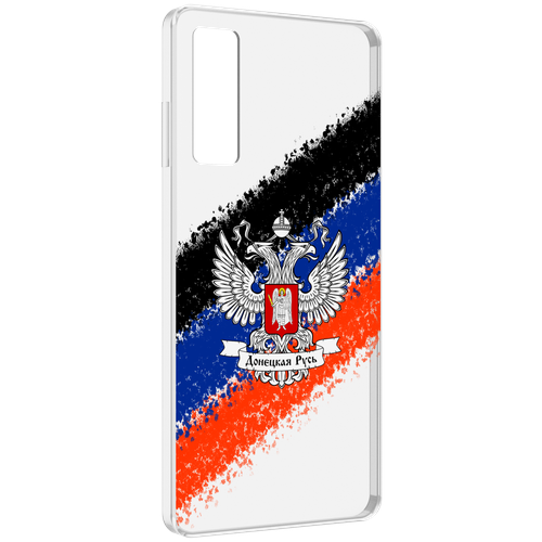 Чехол MyPads герб флаг ДНР для TCL 20 5G задняя-панель-накладка-бампер