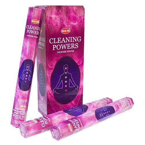 Благовония палочки HEM Очищающая Энергия Cleaning Powers 120 шт блок 6 шт благовоние hem ладан frankincense