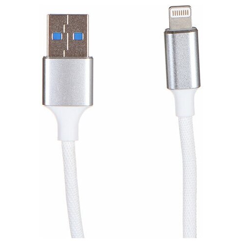 Аксессуар Maverick Textile & Metall C1 USB - Lightning 1.2m White ПSELAEP1760