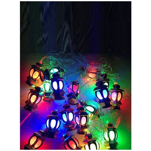 фото Гирлянда из 20 больших ламп с маленькими led диодами цвет разноцветный, с вилкой для соединения. china dans international