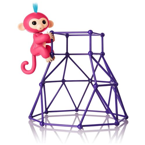 Купить Робот WowWee Fingerlings Обезьянка с игровой площадкой Jungle Gym Playset, розовый, пластик