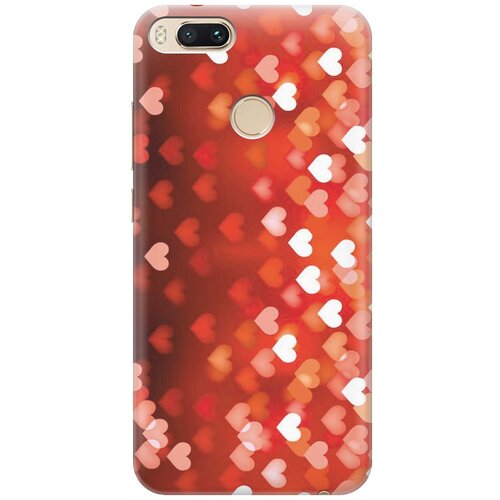 фото Gosso ультратонкий силиконовый чехол-накладка для xiaomi mi a1 с принтом "бокэ из красных сердечек"