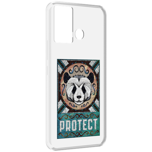 Чехол MyPads защита панды для Infinix Hot 12 Play задняя-панель-накладка-бампер
