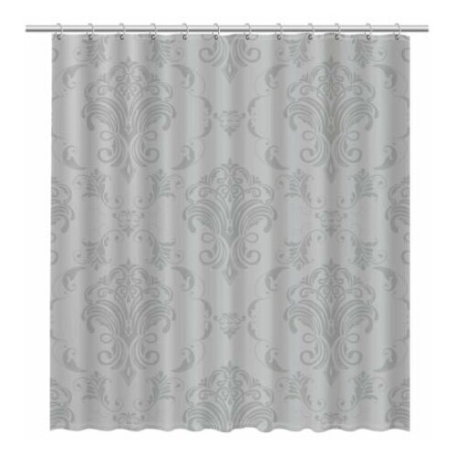 фото Штора для ванны fixsen korsar fx-2518 180x200 см, полиэстер, цвет серый