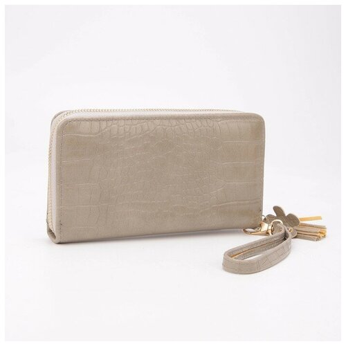 фото Кошелёк на молнии, цвет серый gorodok