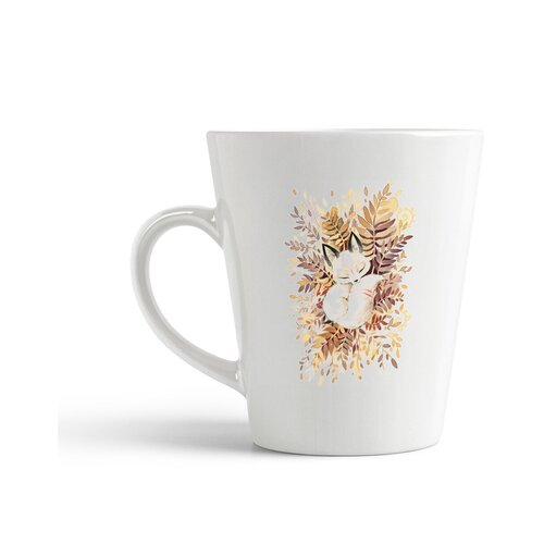 фото Кружка-латте coolpodarok животные лисенок в листве