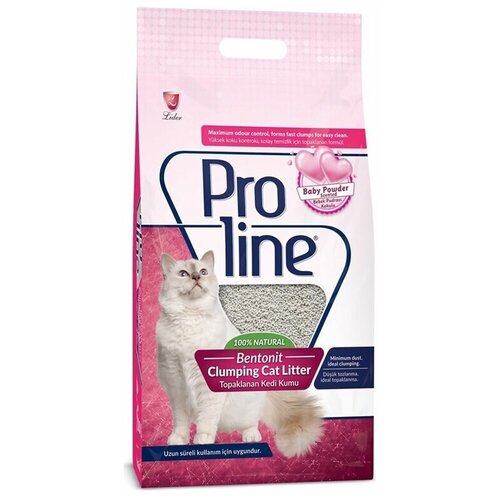 Пролайн Baby Powder Наполнитель д/кошек ароматом детской присыпки 10л .