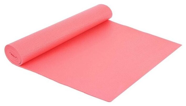 Коврик для йоги Sangh Yoga mat, 173х61х0.5 см розовый однотонный