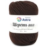 Пряжа Astra Premium Шерсть яка (Yak wool) 2шт 11 горький шоколад 25% шерсть яка, 50% шерсть, 25% фибра 100г 280м - изображение