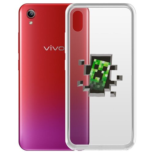 Чехол-накладка Krutoff Clear Case Крипер для Vivo Y91C чехол накладка krutoff clear case minecraft крипер для realme c21y