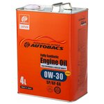Моторное масло Autobacs ENGINE OIL FS 0W-30 SP/GF-6A Синтетическое 4 л - изображение