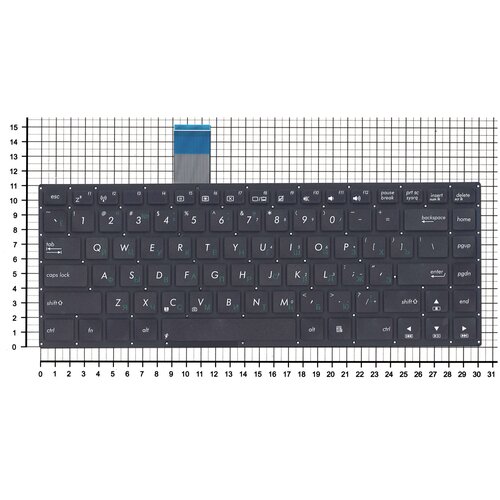 клавиатура asus k46 k46c k46ca k46cb s405c s46c плоский enter черная без рамки Клавиатура для ноутбука Asus K46 K46C черная