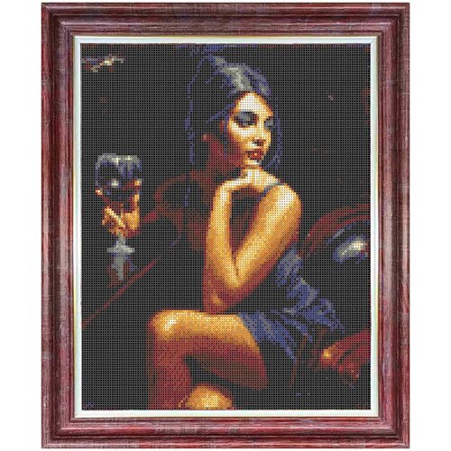 фото Набор для вышивания каролинка кткн-146 девушка с бокалом