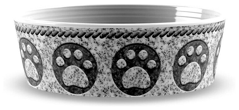 Миска для собак TARHONG "Granite Paw", серая, 17х5.9см/950мл