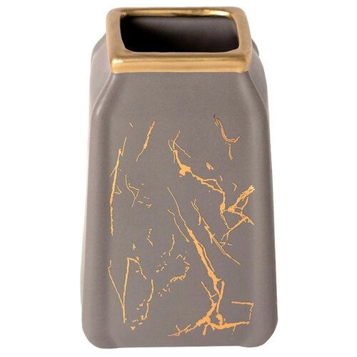 Декоративная ваза Золотой рисунок, 10*11*18 см, Magic Home,каменная керамика,коричневый