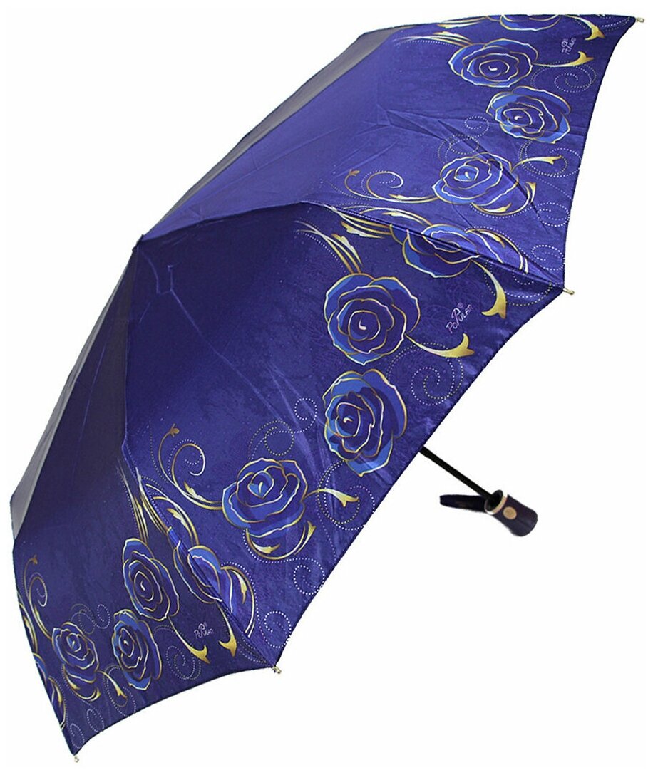 Женский складной зонт Popular Umbrella 1265/темно-серый 