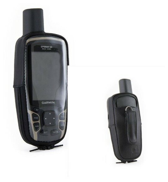 Чехол Garmin GPSMAP 65 натуральная кожа с зажимом и окном для зарядки (02-128)