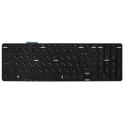 Клавиатура для ноутбука HP 15-j000 17-j000 Series Плоский Enter Черная без рамки PN NSK-CN4BV 129000₽