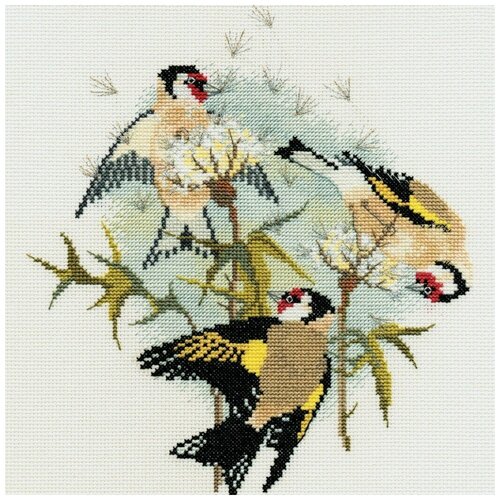 набор для вышивания goldfinches Набор для вышивания Derwentwater BB04 Goldfinches & Thistles