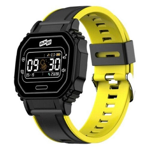 RunGo Смарт-часы RunGo W4 096 TFT функция разговора шагомер пульсометр 90 мАч сине-желтые 301600₽