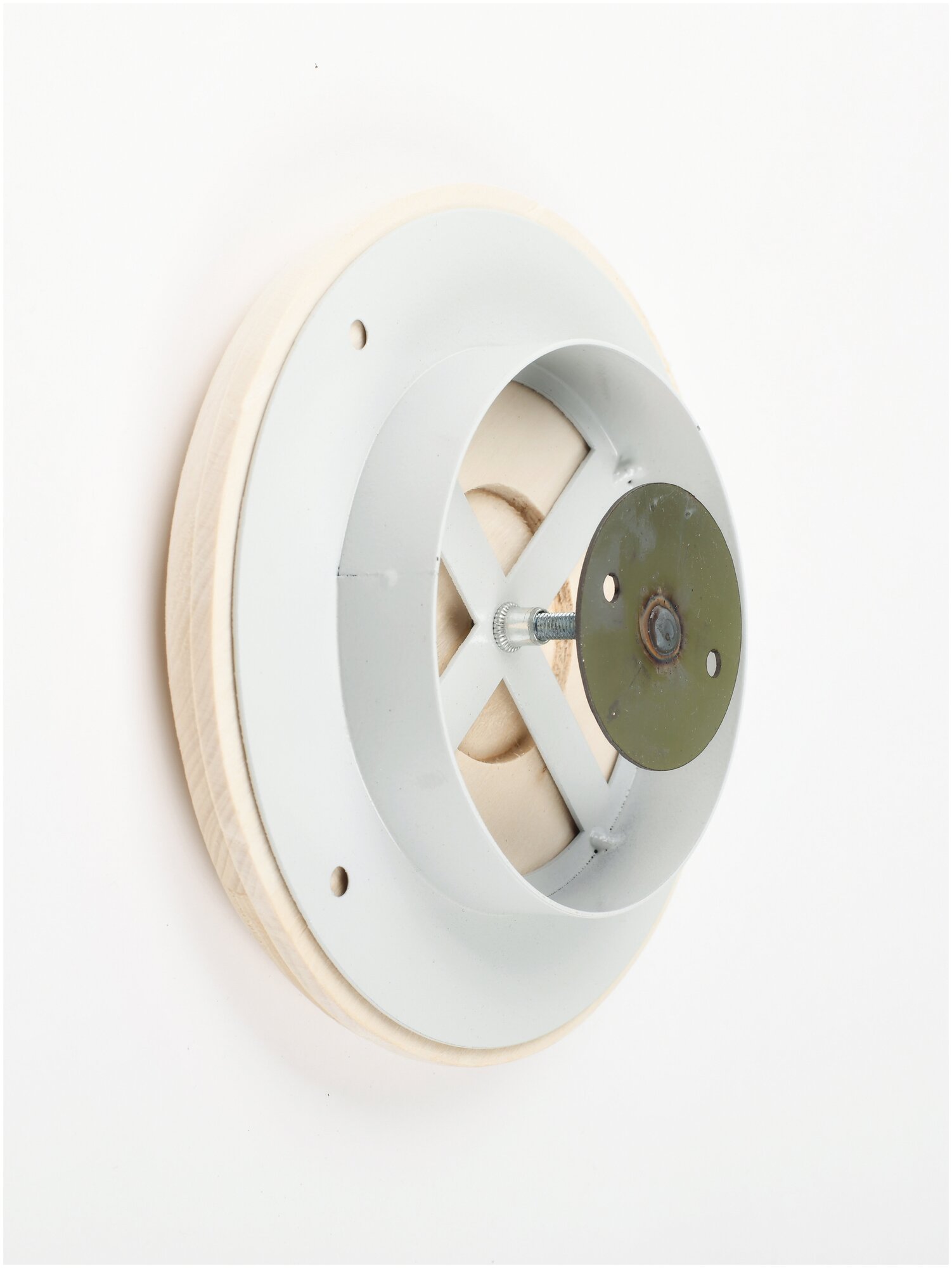 Клапан вентиляционный для бани IRON тарельчатый, 100 мм, липа — фото 1