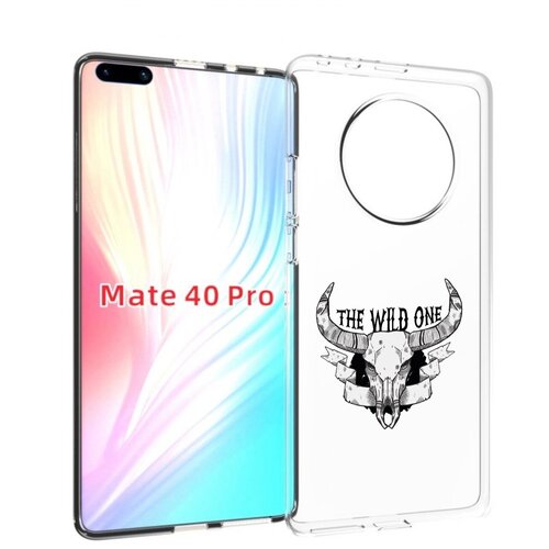 Чехол MyPads рогатый-череп-оленя для Huawei Mate 40 Pro (NOH-NX9) задняя-панель-накладка-бампер чехол mypads череп из цветов для huawei mate 40 pro noh nx9 задняя панель накладка бампер