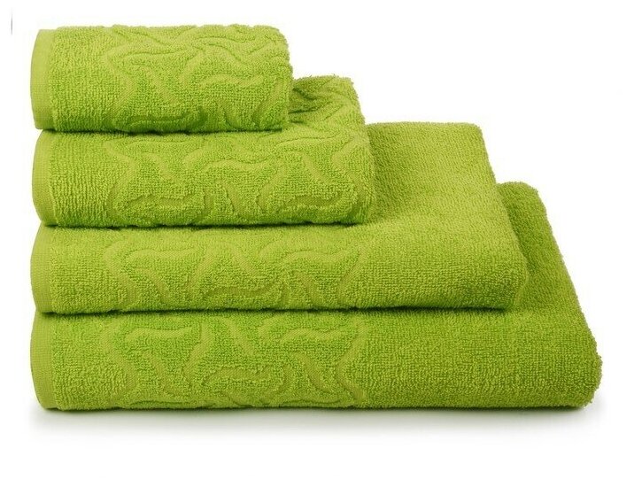 Полотенце махровое Радуга, 50х90 см, цвет зелёный - фотография № 1