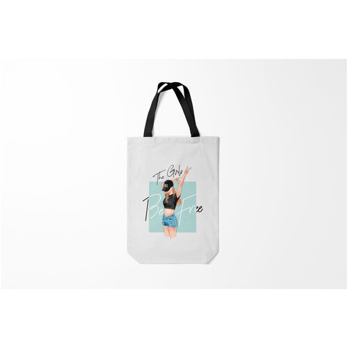 фото Сумка-шоппер / 31х42 см / девушкам / прикольные the girls be free burnettie