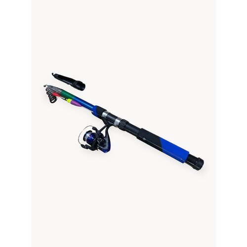 Спиннинг телескопический в сборе с катушкой 2000, леской, поплавком и крючками, 180 см