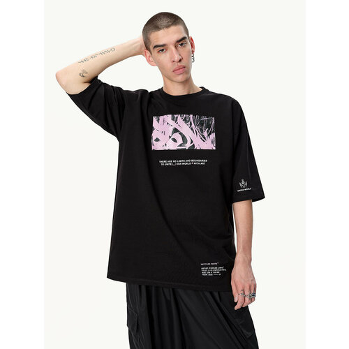 фото Футболка pl storage, размер l, розовый, черный