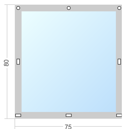 Мягкое окно Софтокна 75х80 см, Прозрачная пленка 0,7мм, Скоба-ремешок, Серая окантовка, Комплект для установки - фотография № 3