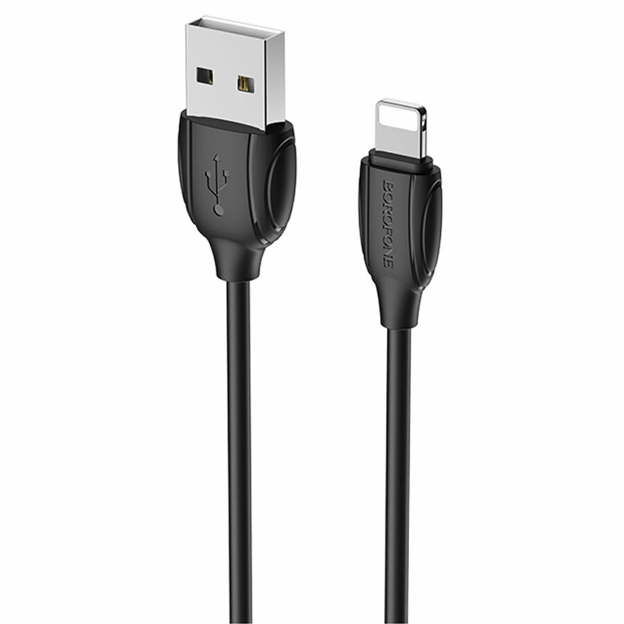 Кабель для айфон USB BOROFONE BX19 Benefit USB - Lightning, 1.3А, 1 м, черный
