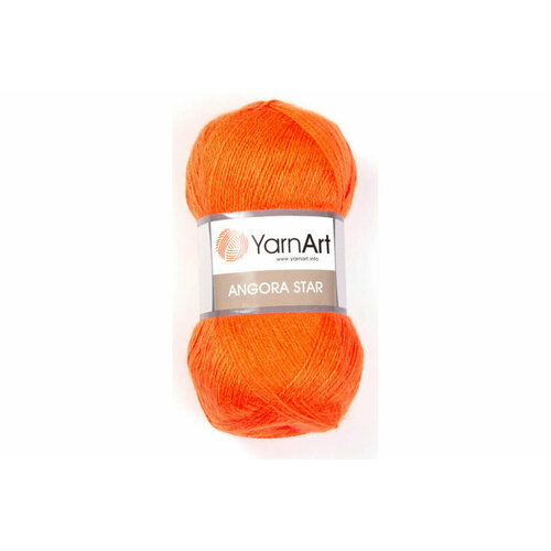 Пряжа Yarnart Angora Star оранжевый (206), 20%шерсть/80%акрил, 500м, 100г, 5шт