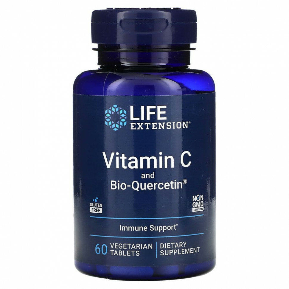 Life Extension, витамин C и Bio-Quercetin, 60 вегетарианских таблеток